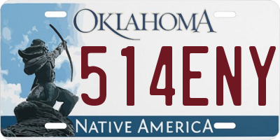 OK license plate 514ENY