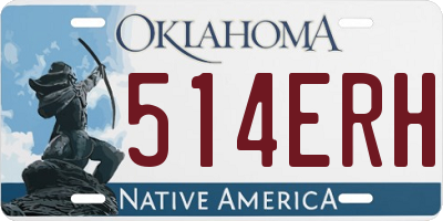 OK license plate 514ERH