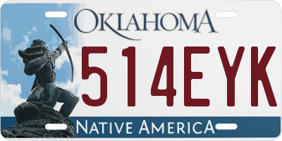 OK license plate 514EYK
