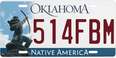 OK license plate 514FBM