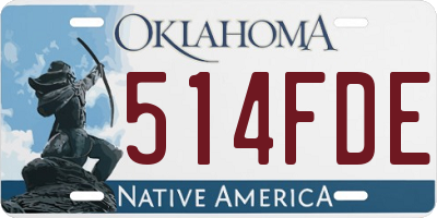 OK license plate 514FDE