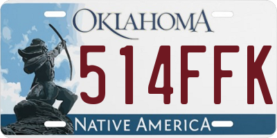 OK license plate 514FFK