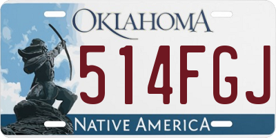 OK license plate 514FGJ
