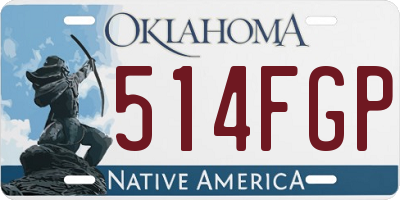 OK license plate 514FGP