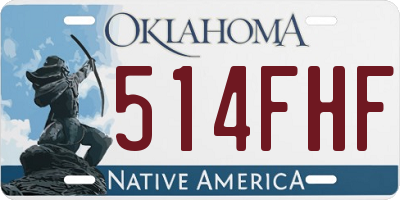 OK license plate 514FHF
