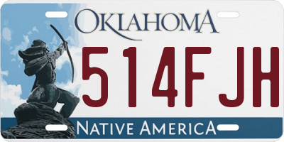 OK license plate 514FJH