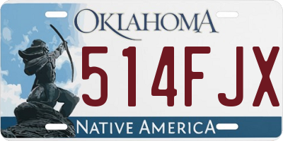 OK license plate 514FJX