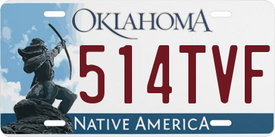 OK license plate 514TVF