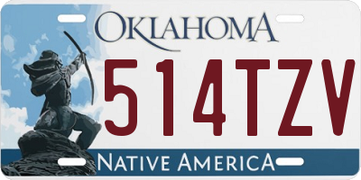 OK license plate 514TZV