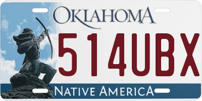 OK license plate 514UBX