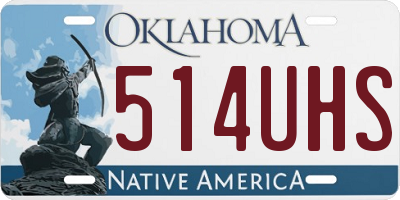 OK license plate 514UHS