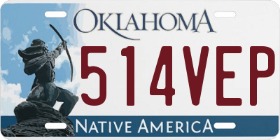 OK license plate 514VEP