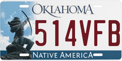 OK license plate 514VFB