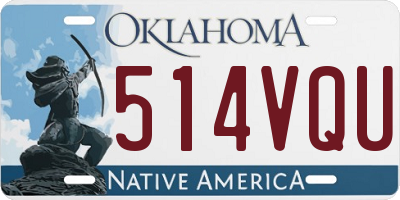 OK license plate 514VQU