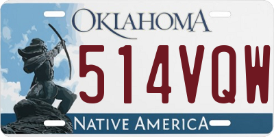 OK license plate 514VQW