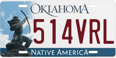 OK license plate 514VRL