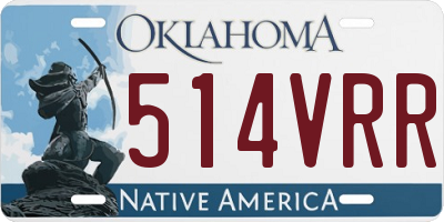 OK license plate 514VRR