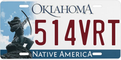 OK license plate 514VRT
