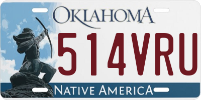 OK license plate 514VRU