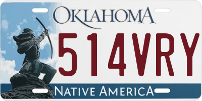 OK license plate 514VRY