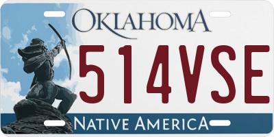 OK license plate 514VSE