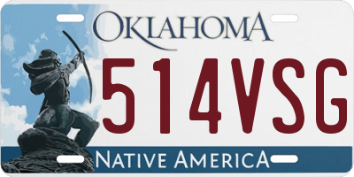 OK license plate 514VSG