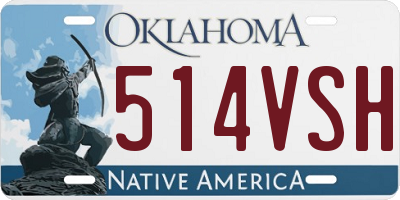 OK license plate 514VSH