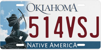 OK license plate 514VSJ