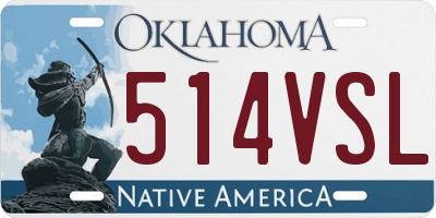 OK license plate 514VSL
