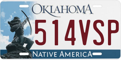 OK license plate 514VSP