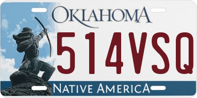 OK license plate 514VSQ