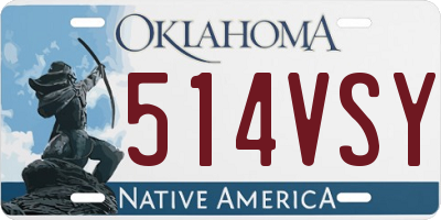 OK license plate 514VSY