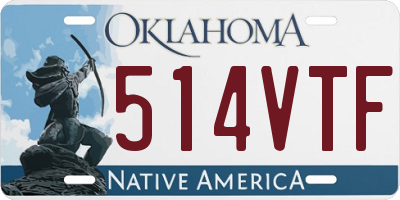 OK license plate 514VTF