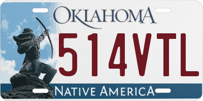 OK license plate 514VTL