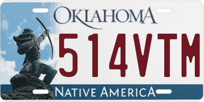 OK license plate 514VTM