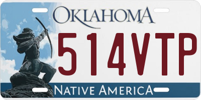 OK license plate 514VTP