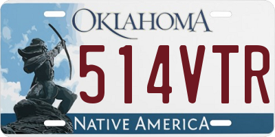 OK license plate 514VTR
