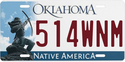 OK license plate 514WNM