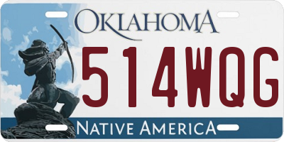 OK license plate 514WQG