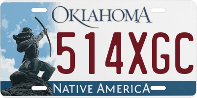 OK license plate 514XGC