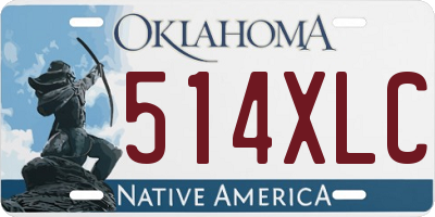 OK license plate 514XLC