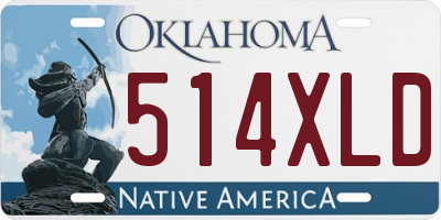 OK license plate 514XLD