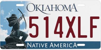 OK license plate 514XLF