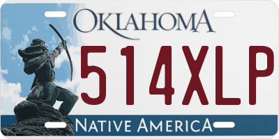 OK license plate 514XLP