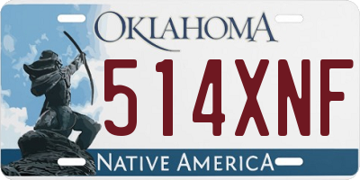 OK license plate 514XNF