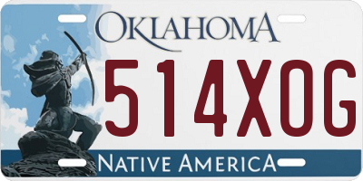 OK license plate 514XOG