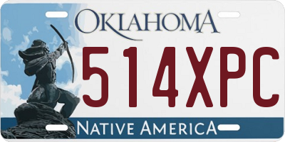 OK license plate 514XPC