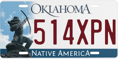 OK license plate 514XPN