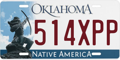 OK license plate 514XPP