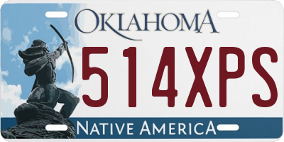 OK license plate 514XPS